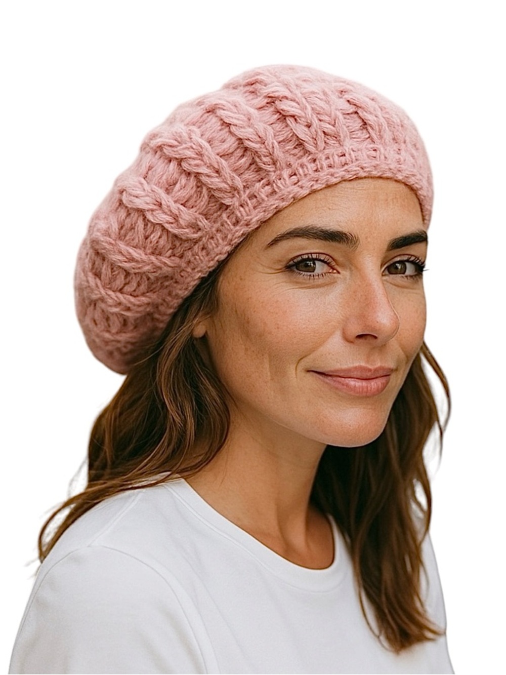 Hand Made In Iceland Angora Beret Beanie Knit Hat